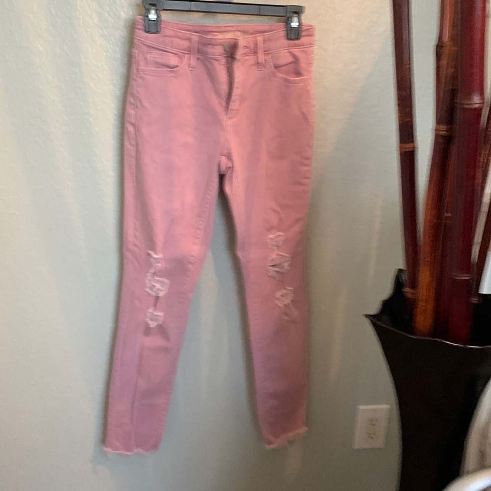 Pink ripped jeans